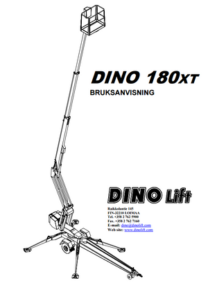 Dino 180XT Bruksanvisning